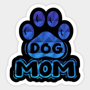 Dog Mom Paw Prints Sticker